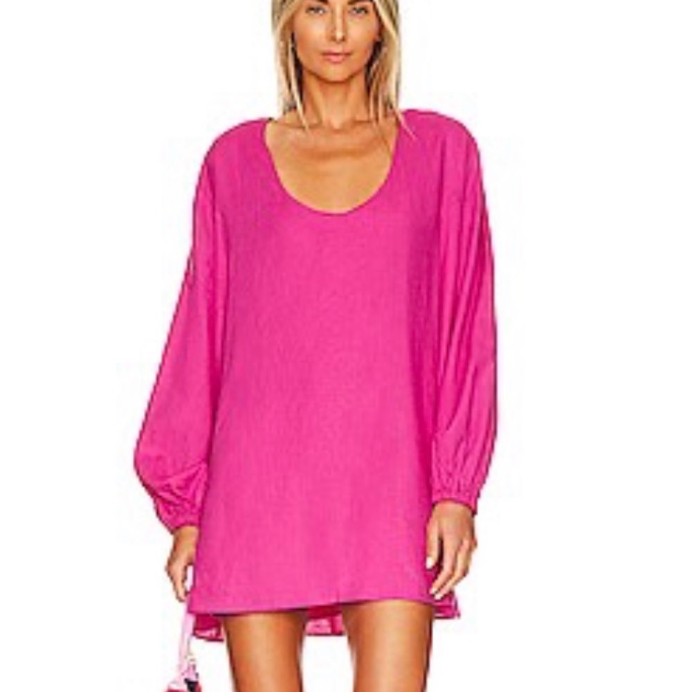 Lovers + Friends Pink Long Sleeve oversized Dress.